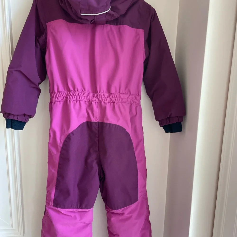 Lands’ End Girls Toddler Pink and Purple Snowsuit - Picture 2 of 5